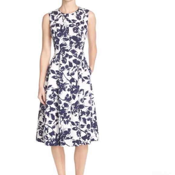 eliza j floral print midi dress